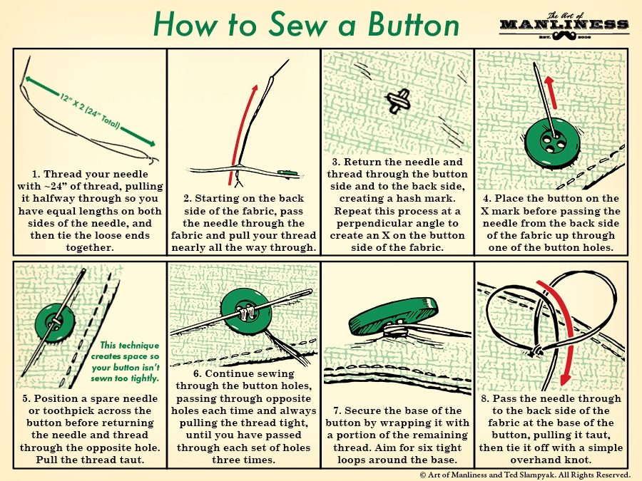 Sewing a Button (8/23/2018)